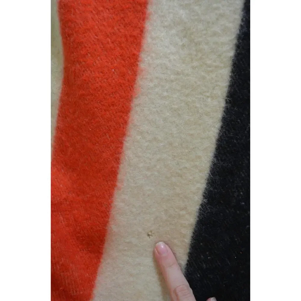 Vintage Wool Striped Multicolor Camp Blanket